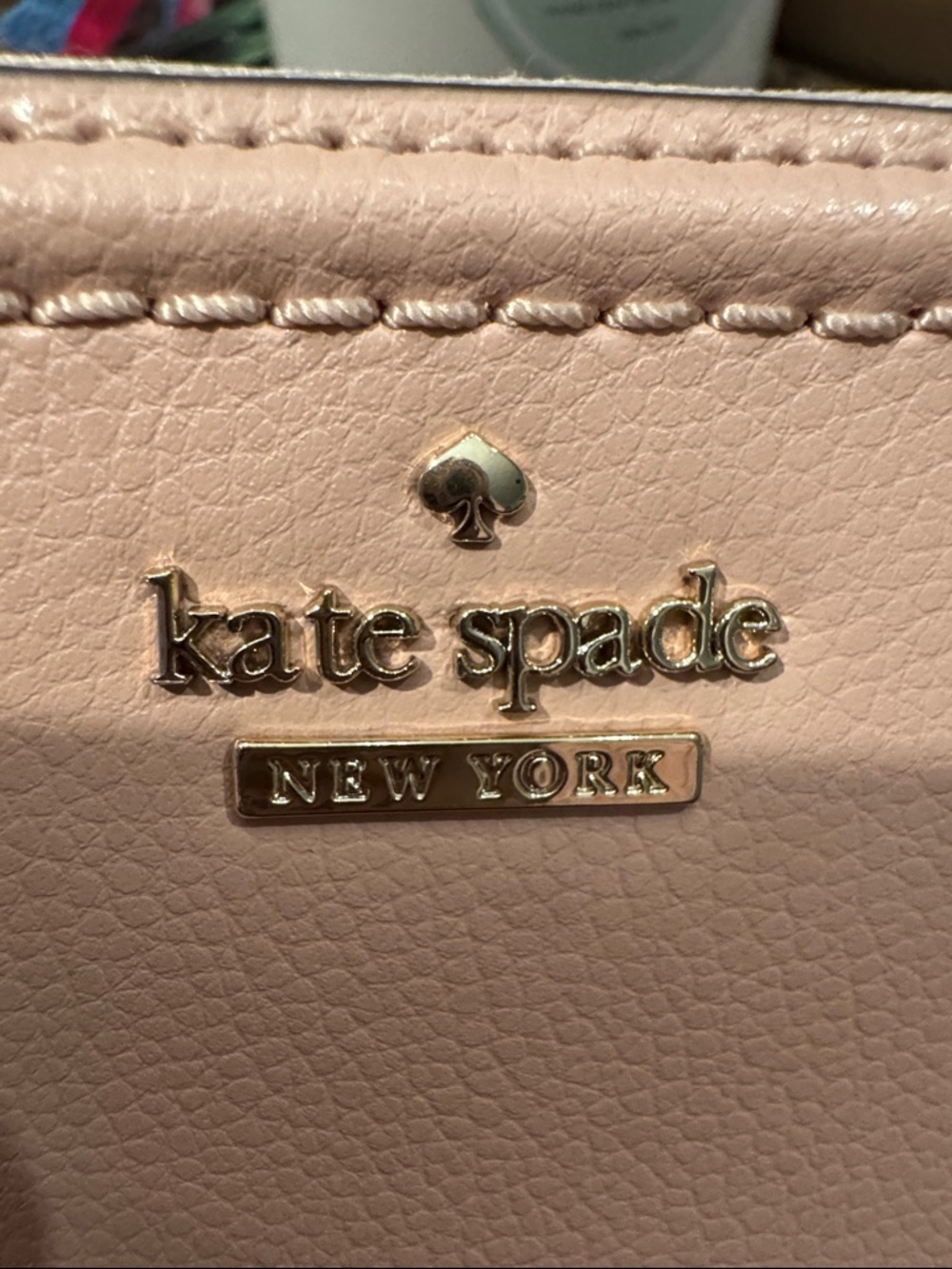 💕NWOT kate spade Blush Pink Leather Zip Card Wallet with Keychain (CLSH) - Picture 2 of 11